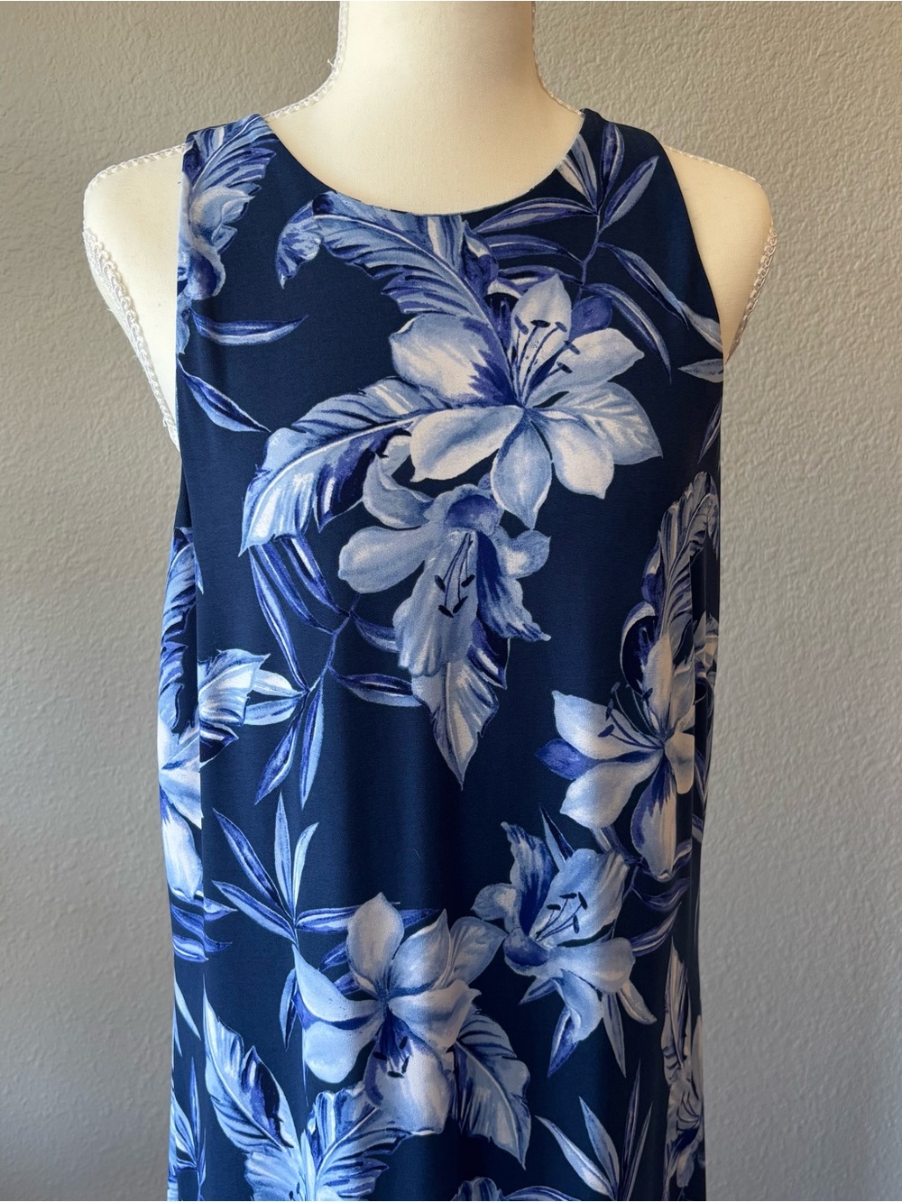 Tommy Bahama Women's Jasmina Fleur Bay Maxi Dress L Island Navy Coastal Tropical - Picture 7 of 10